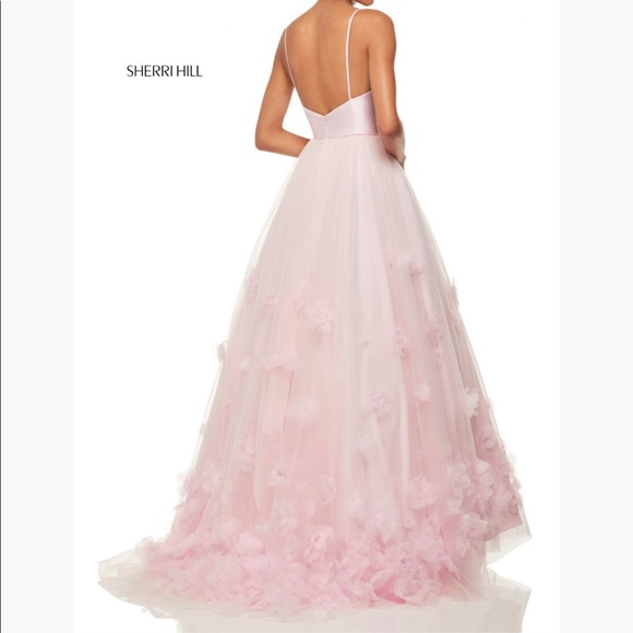 Sz 6 Pink Sherri Hill Ballgown - Picture 3 of 7